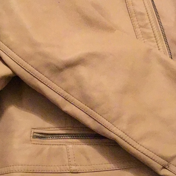 🆕❤️ NWT JOUJOU CAMEL VEGAN LEATHER JACKET 🔱🔱 🆕 - Picture 12 of 16